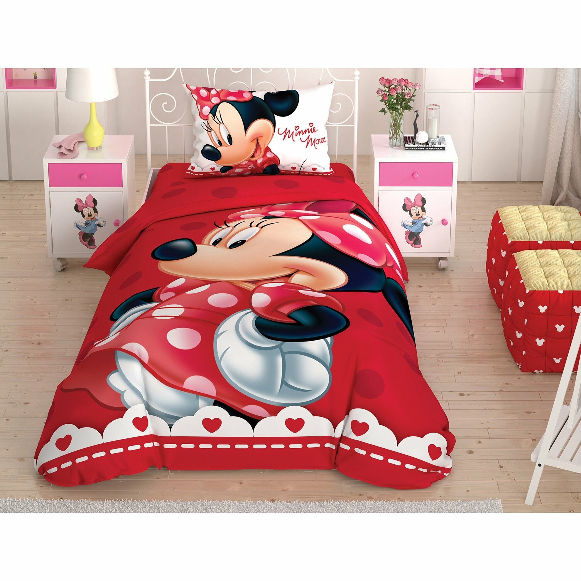 Taç 3607 Disney Minnie Lovely Glitter Nevresim Takımı 